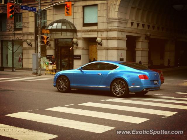 Bentley Continental spotted in Toronto, Canada