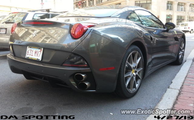 Ferrari California spotted in Boston, Massachusetts