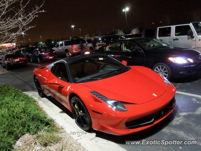 Ferrari 458 Italia spotted in Barrington, Illinois