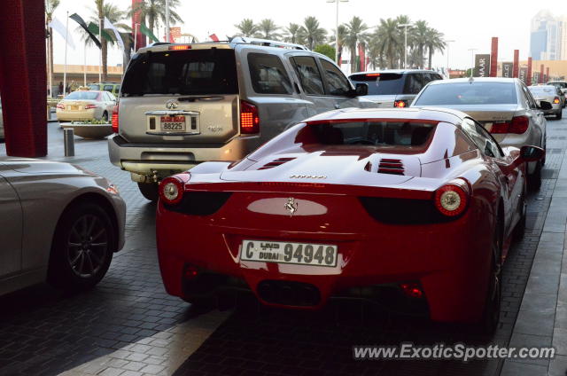 Ferrari 458 Italia spotted in Dubai, United Arab Emirates