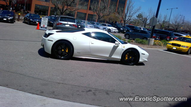 Ferrari 458 Italia spotted in Cherry Creek, Colorado