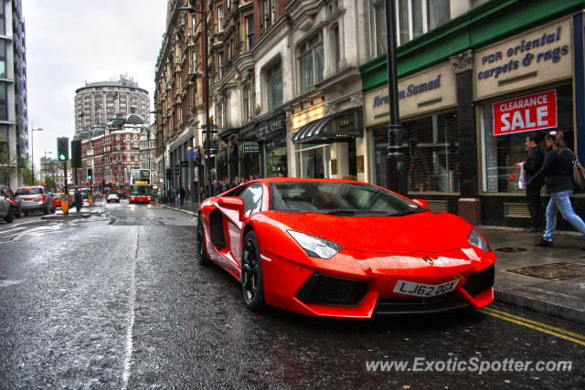 Lamborghini Aventador spotted in London, United Kingdom