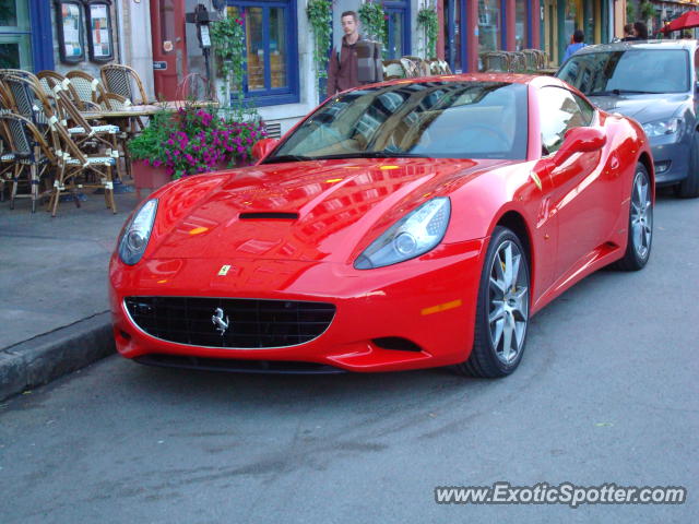 Ferrari California spotted in Old Quebec, Canada