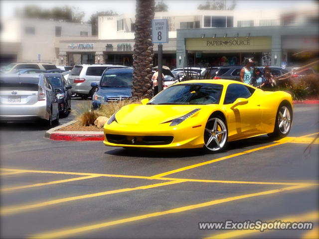 Ferrari 458 Italia spotted in La Jolla, California