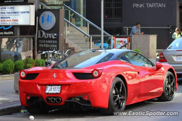 Ferrari 458 Italia spotted in Toronto, Canada