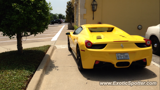 Ferrari 458 Italia spotted in Dallas, Texas