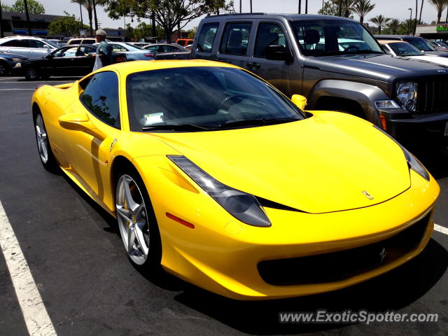 Ferrari 458 Italia spotted in La Jolla, California