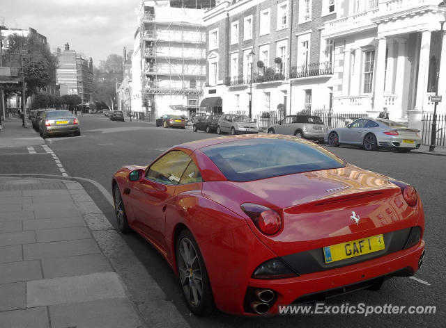 Ferrari California spotted in London, United Kingdom