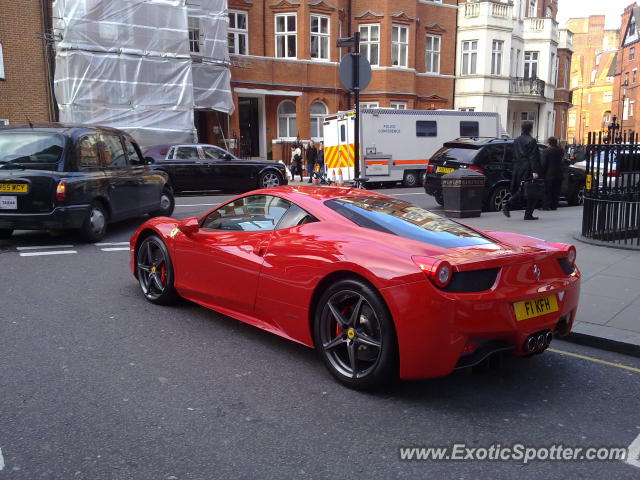 Ferrari 458 Italia spotted in London, United Kingdom