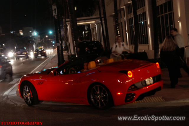 Ferrari California spotted in Miami, Florida