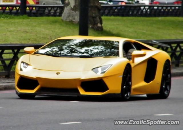 Lamborghini Aventador spotted in London, United Kingdom