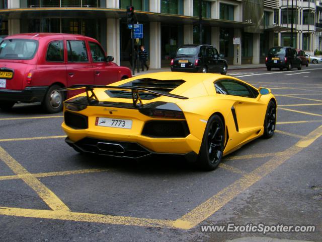 Lamborghini Aventador spotted in London, United Kingdom