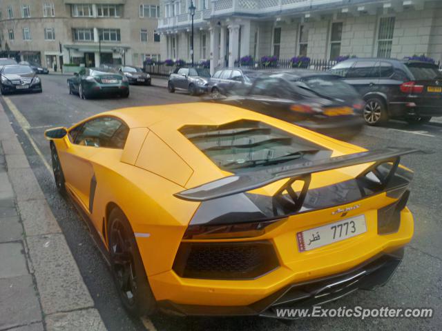 Lamborghini Aventador spotted in London, United Kingdom