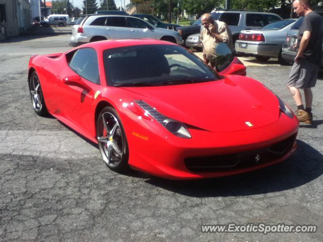 Ferrari 458 Italia spotted in Allentown, Pennsylvania