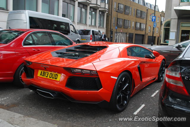 Lamborghini Aventador spotted in London, United Kingdom