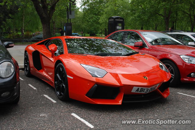 Lamborghini Aventador spotted in London, United Kingdom