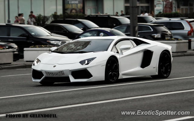 Lamborghini Aventador spotted in Moscow, Russia