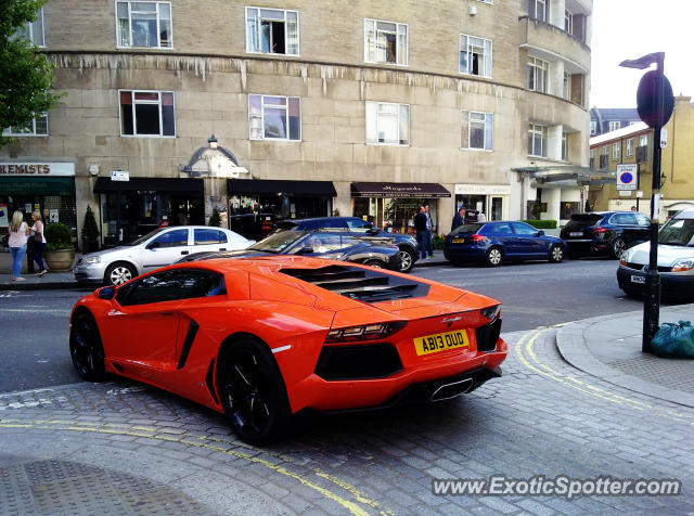 Lamborghini Aventador spotted in London, United Kingdom