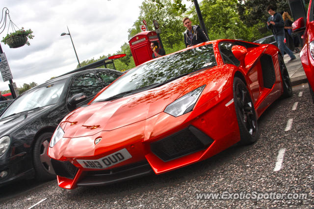 Lamborghini Aventador spotted in London, United Kingdom