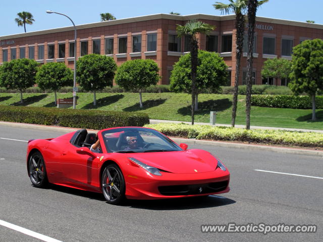 Ferrari 458 Italia spotted in Newport Beach, California