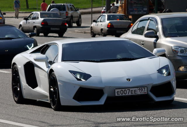 Lamborghini Aventador spotted in Moscow, Russia