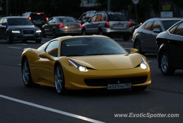 Ferrari 458 Italia spotted in Moscow, Russia