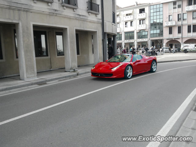 Ferrari 458 Italia spotted in Oderzo, Italy