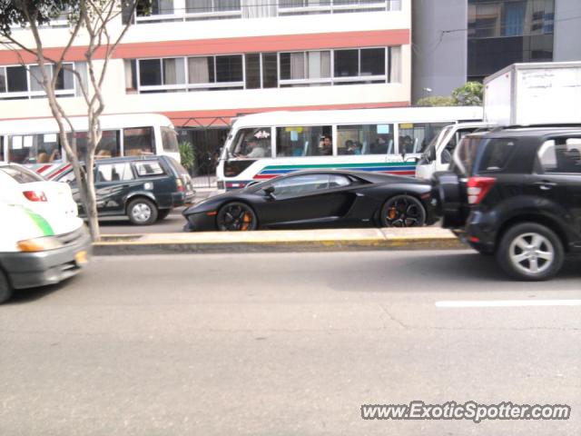 Lamborghini Aventador spotted in Lima, Peru