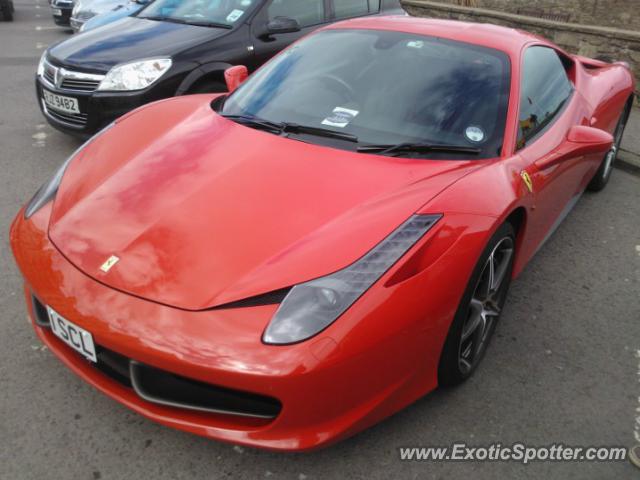 Ferrari 458 Italia spotted in Douglas, United Kingdom