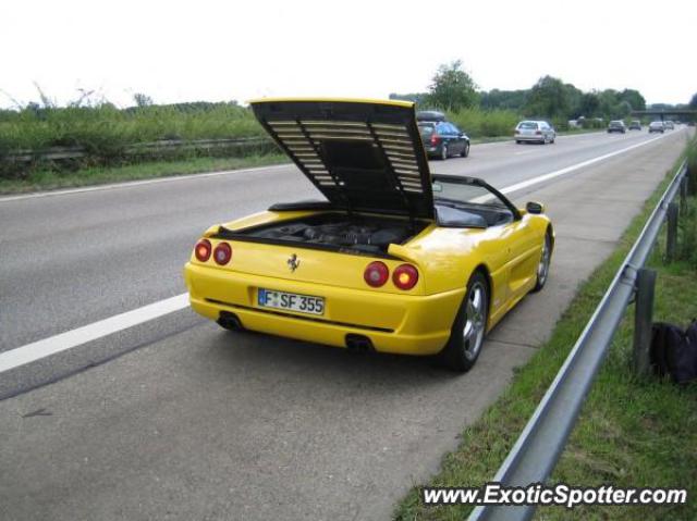 Ferrari F355 spotted in Autobahn Baden-Baden, Germany