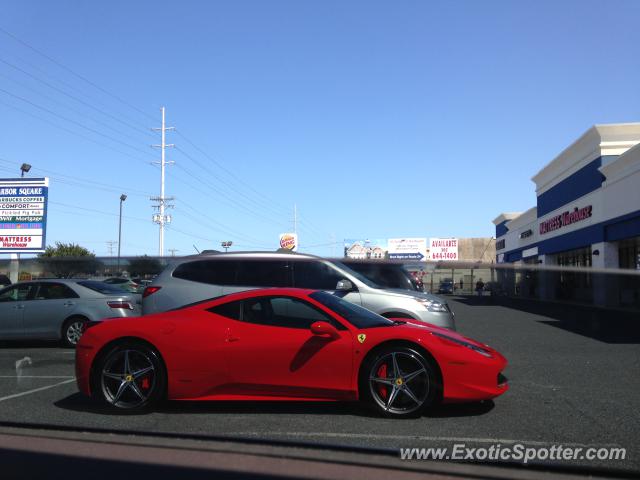 Ferrari 458 Italia spotted in Rehoboth Beach, Delaware