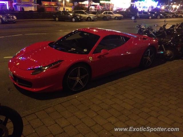 Ferrari 458 Italia spotted in Douglas, United Kingdom