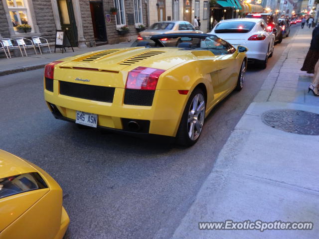 Lamborghini Gallardo spotted in OLD QUEBEC, Canada