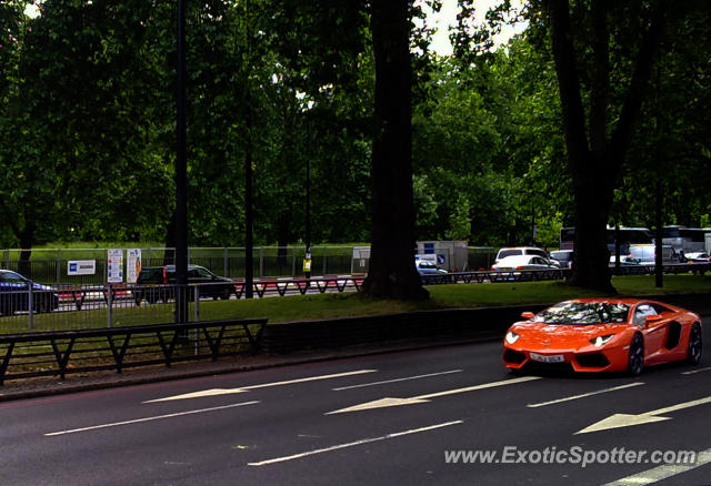 Lamborghini Aventador spotted in London, United Kingdom