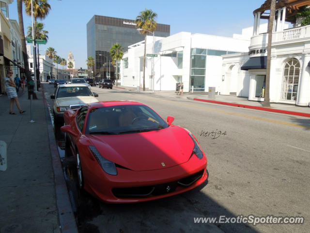 Ferrari 458 Italia spotted in Beverly Hills, California