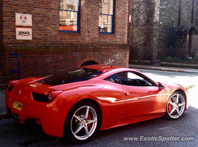 Ferrari 458 Italia spotted in Douglas, United Kingdom