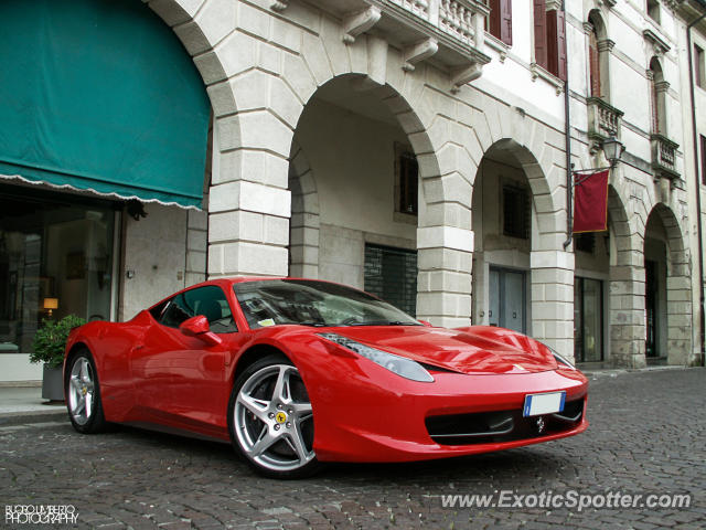 Ferrari 458 Italia spotted in Conegliano, Italy