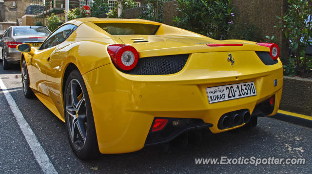 Ferrari 458 Italia spotted in London, United Kingdom