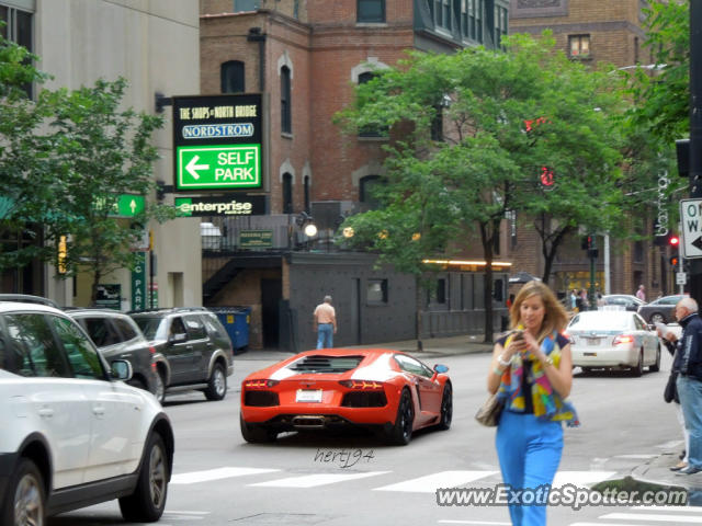 Lamborghini Aventador spotted in Chicago, Illinois