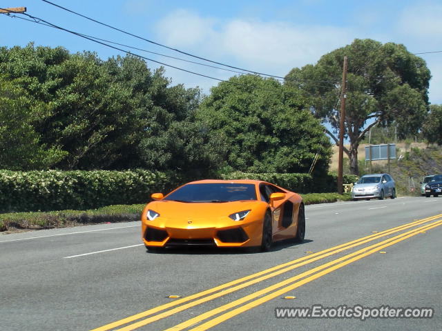 Lamborghini Aventador spotted in Malibu, California