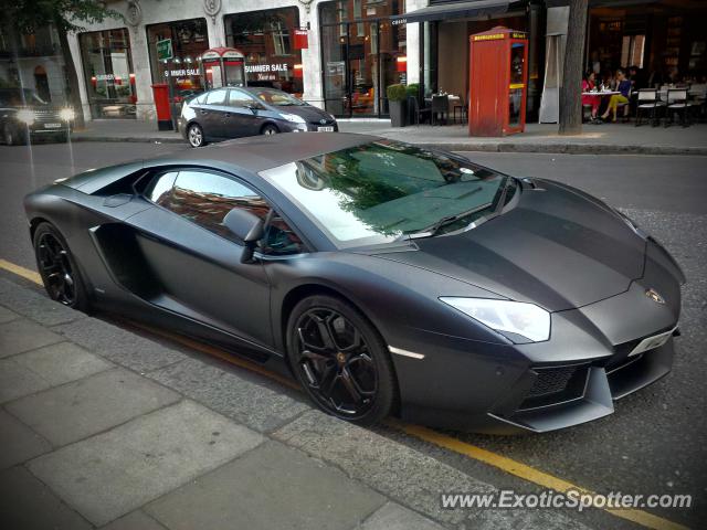 Lamborghini Aventador spotted in London, United Kingdom