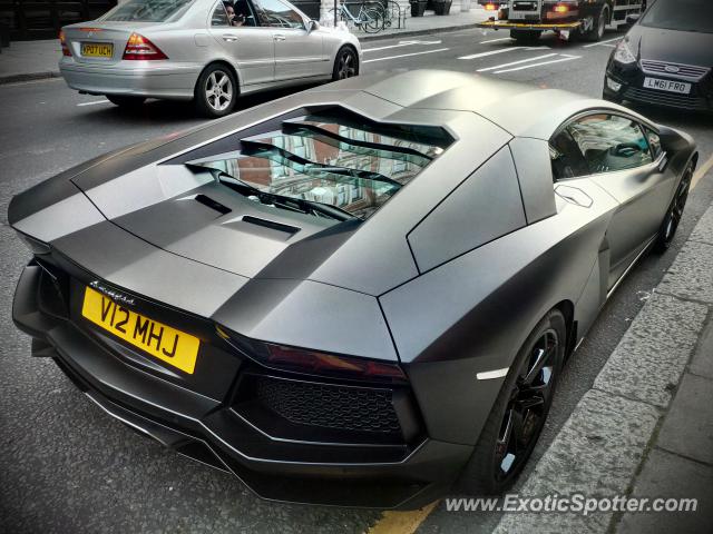 Lamborghini Aventador spotted in London, United Kingdom