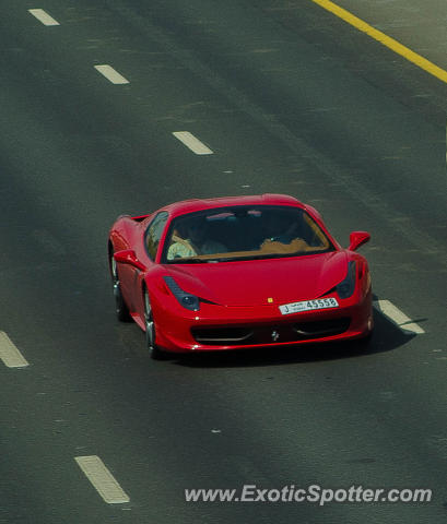 Ferrari 458 Italia spotted in Dubai, United Arab Emirates