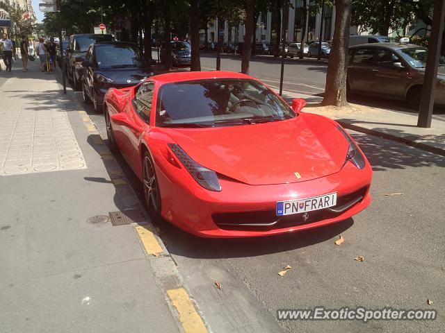 Ferrari 458 Italia spotted in Paris, France