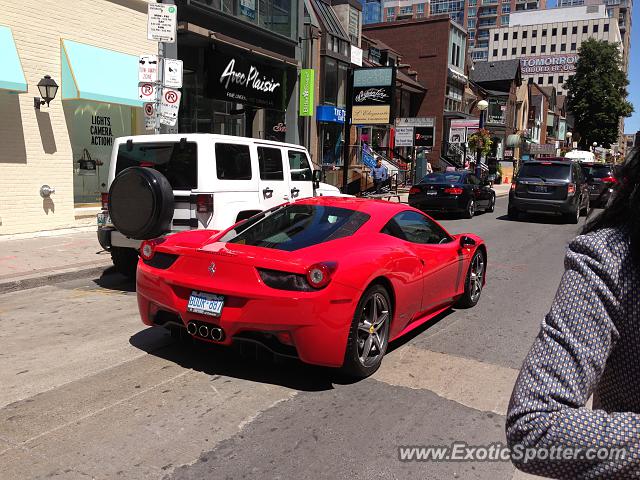 Ferrari 458 Italia spotted in Toronto, Canada