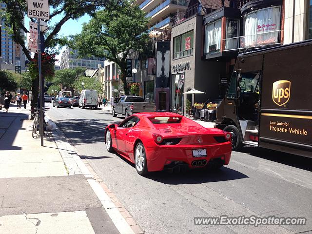 Ferrari 458 Italia spotted in Toronto, Canada