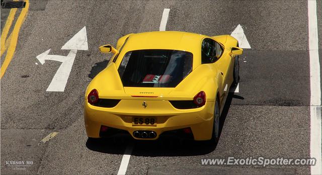 Ferrari 458 Italia spotted in Hong Kong, China