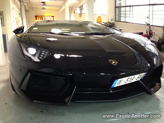 Lamborghini Aventador spotted in Paris, France