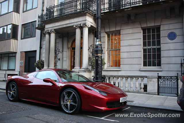 Ferrari 458 Italia spotted in London, United Kingdom