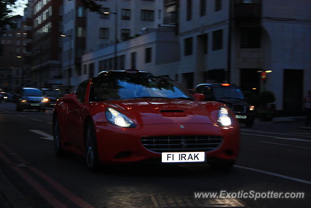 Ferrari California spotted in London, United Kingdom